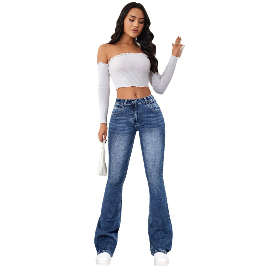 Kezia | Women's High Waist Soft Jeans in Blue