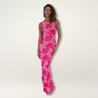 Kezia | Women's Floral Sleeveless Maxi Dress in Pink