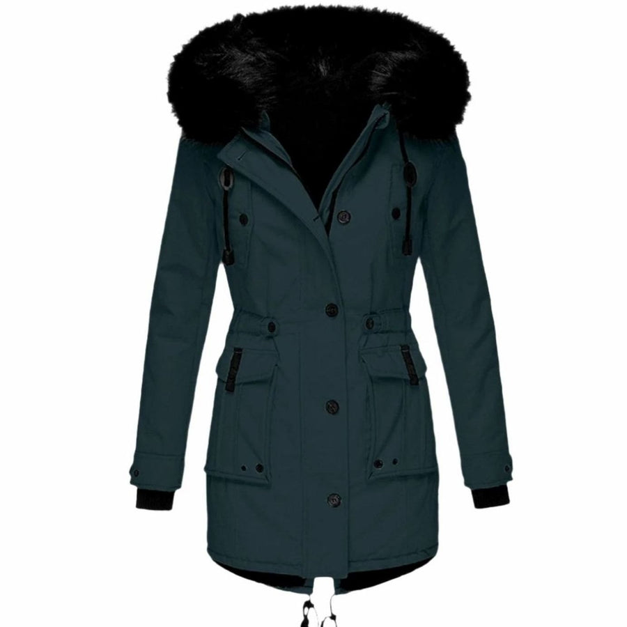 Kimberly | Women's Faux Fur Hood Fitted Parka Winter Coat