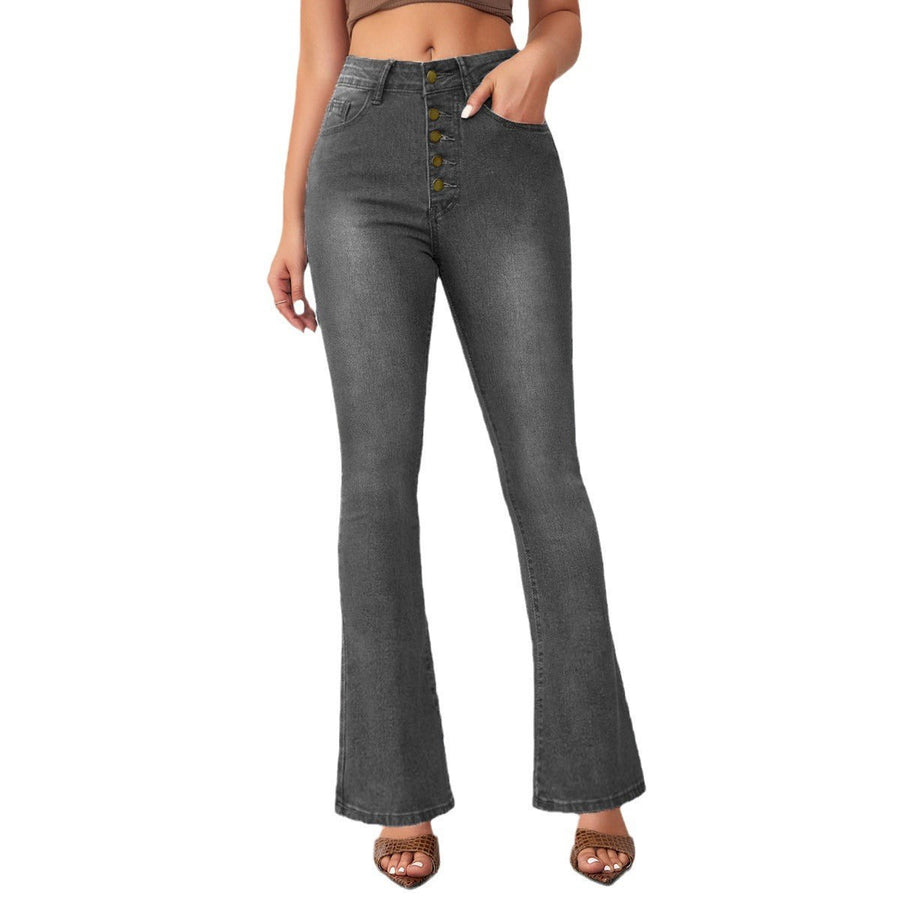 Kitty | Women's Button Detail Fashionable Jeans