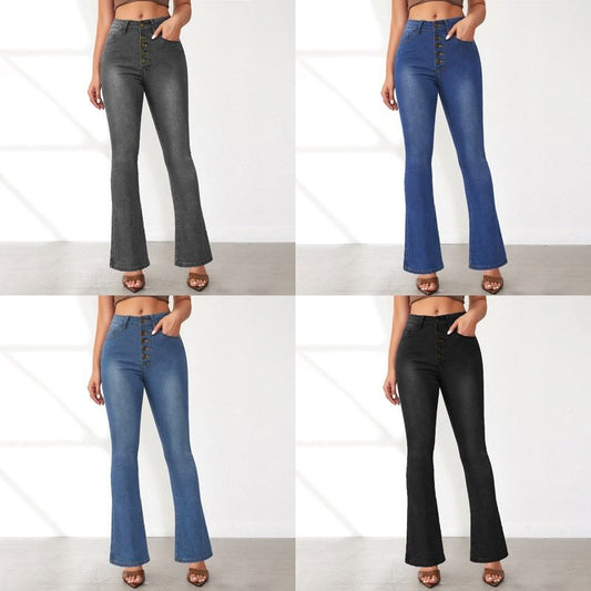 Kitty | Women's Button Detail Fashionable Jeans