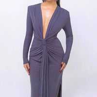 Kitty | Women's V-Neck Bodycon Elegant Wrap Dress