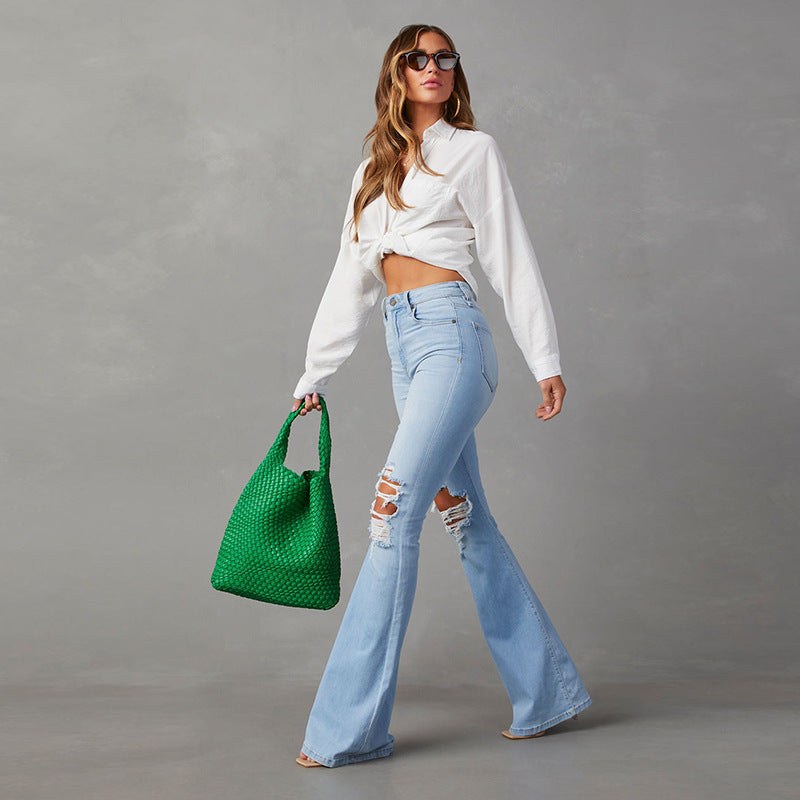 Klara | Women's High Waist Jeans in Light Blue