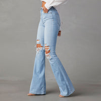 Klara | Women's High Waist Jeans in Light Blue