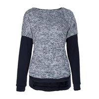Klothilde | Women's Elegant Sweatshirt in Marine Blue
