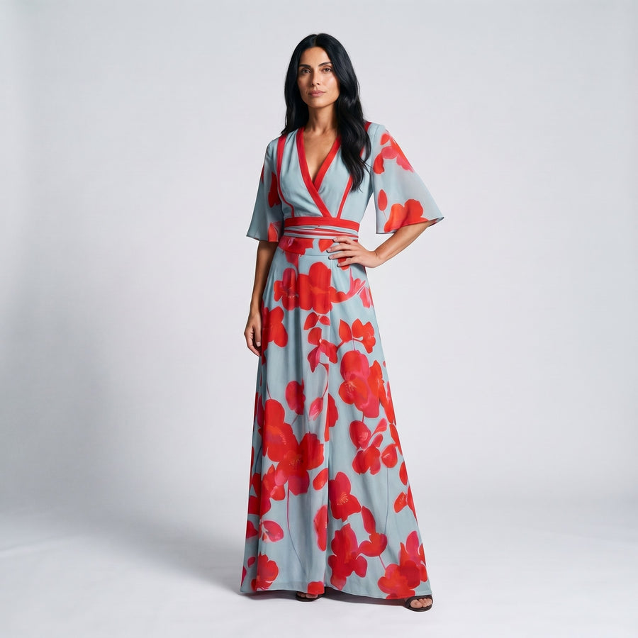 Laetitia | Women's Floral Wrap Maxi Dress