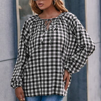 Laodice | Women's Blouse in Black White