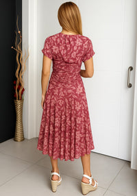 Lara | Women's Floral Wrap Midi Dress