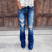 Lara | Women's High Waist Fashionable Jeans in Blue