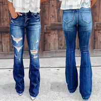 Lara | Women's High Waist Fashionable Jeans in Blue