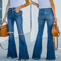 Larissa | Women's Fringe Fashionable Jeans in Dark Blue