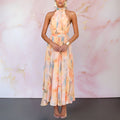 Laure | Women's Halter Neck Maxi Dress