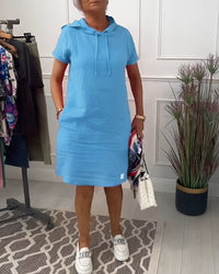 Leandra | Women's Hooded Short Sleeve Dress