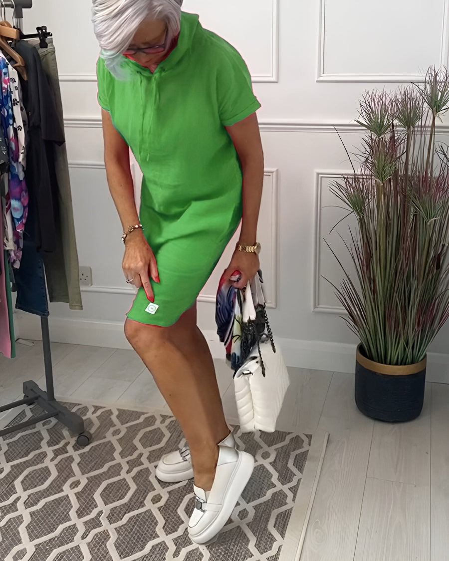 Leandra | Women's Hooded Short Sleeve Dress