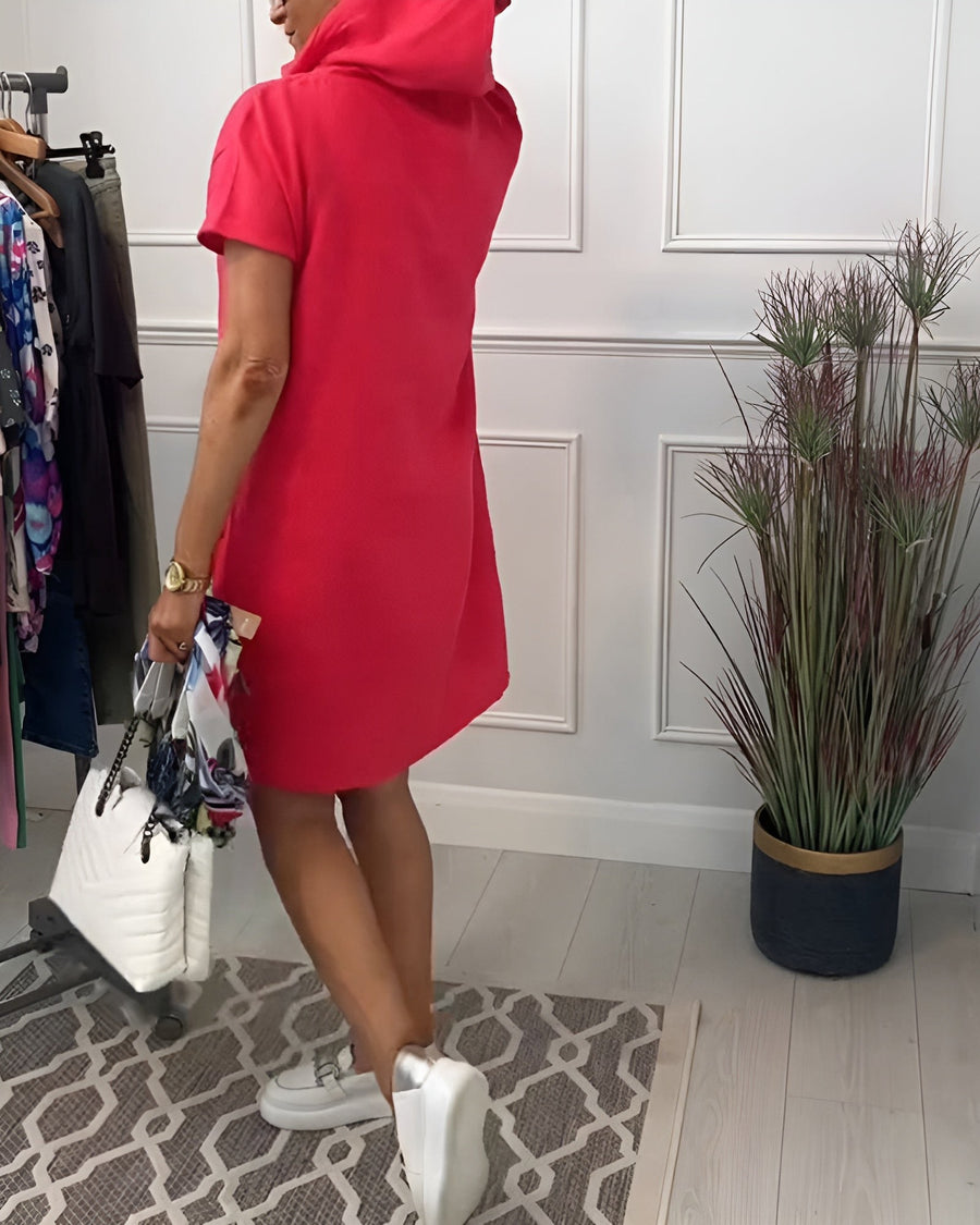 Leandra | Women's Hooded Short Sleeve Dress
