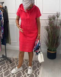 Leandra | Women's Hooded Short Sleeve Dress