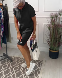 Leandra | Women's Hooded Short Sleeve Dress