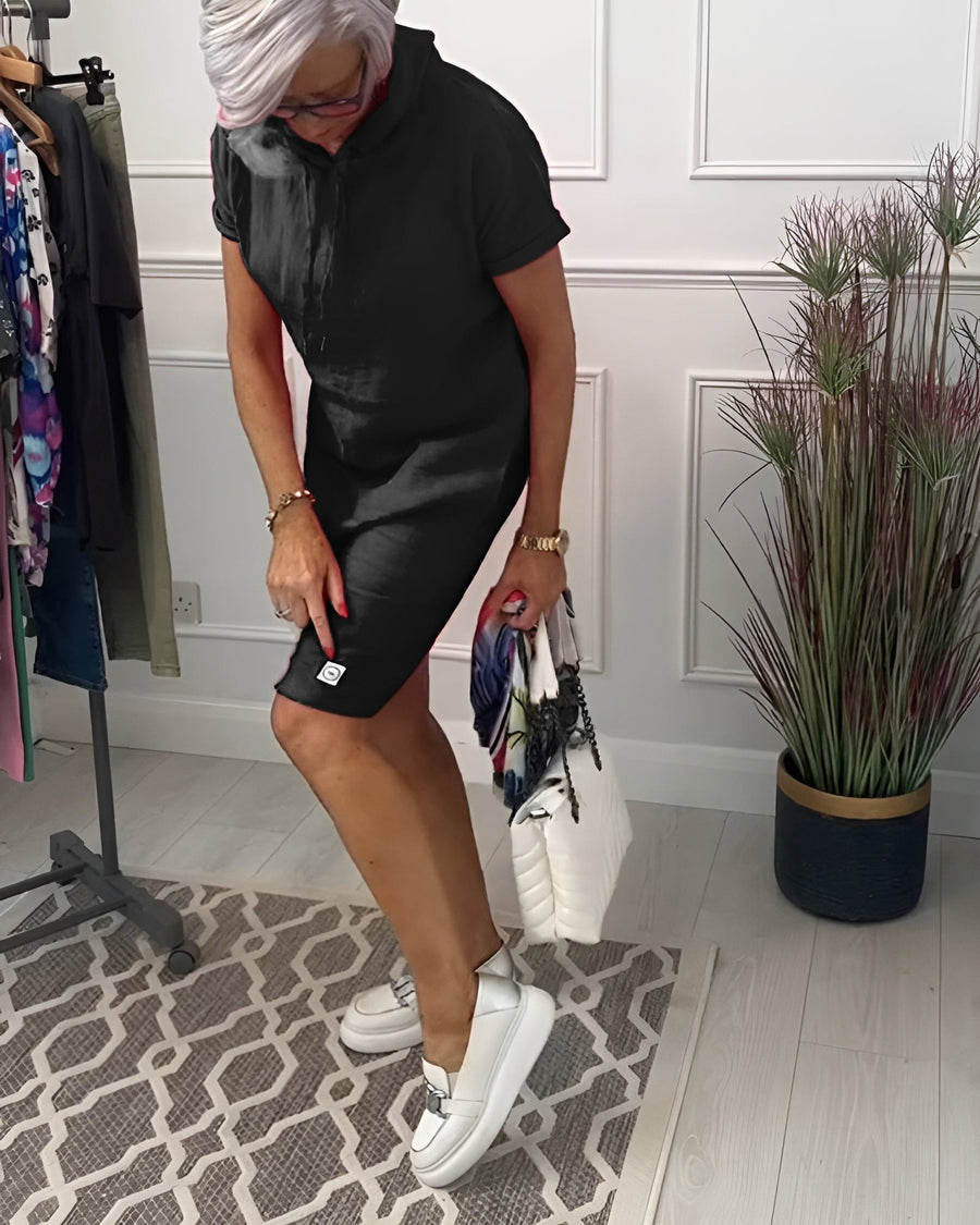 Leandra | Women's Hooded Short Sleeve Dress