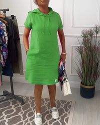 Leandra | Women's Hooded Short Sleeve Dress
