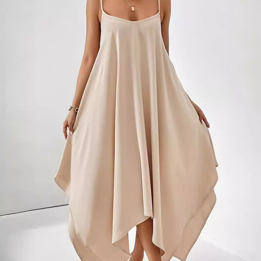 Leila | Women's Asymmetric Flowing Maxi Dress