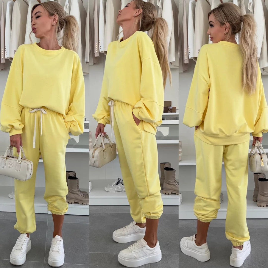 Leocadia | Women's Fleece Fashionable Two-Piece Set