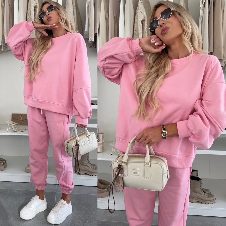 Leocadia | Women's Fleece Fashionable Two-Piece Set