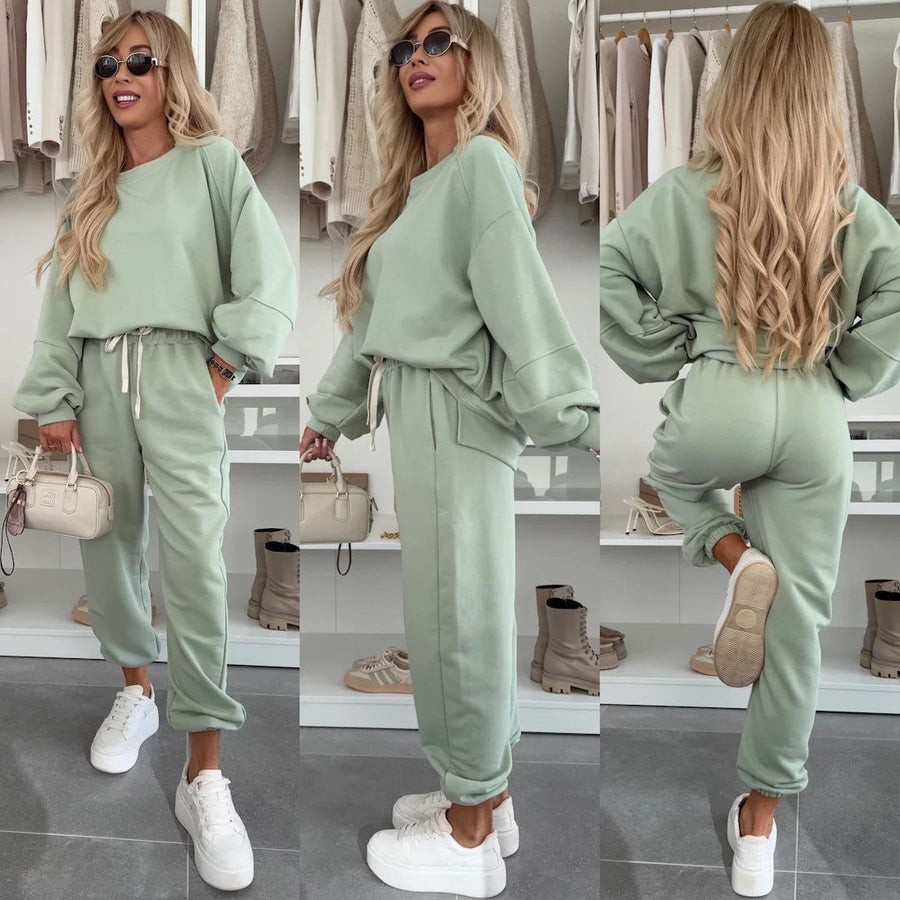 Leocadia | Women's Fleece Fashionable Two-Piece Set