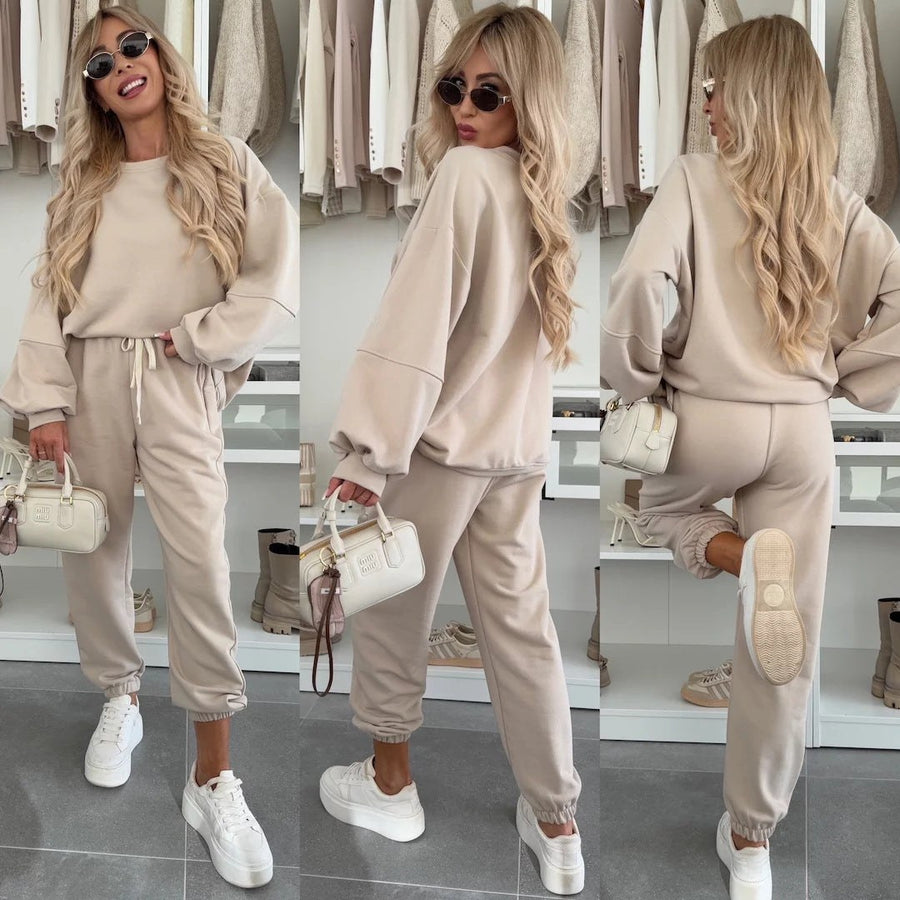 Leocadia | Women's Fleece Fashionable Two-Piece Set