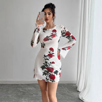 Lesley | Women's Floral Mini Dress in White