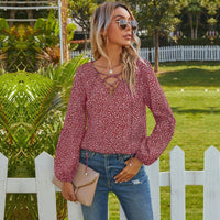 Letitia | Women's Blouse in Wine Red