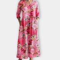 Lettice | Women's Maxi Floral with V-Neck Dress