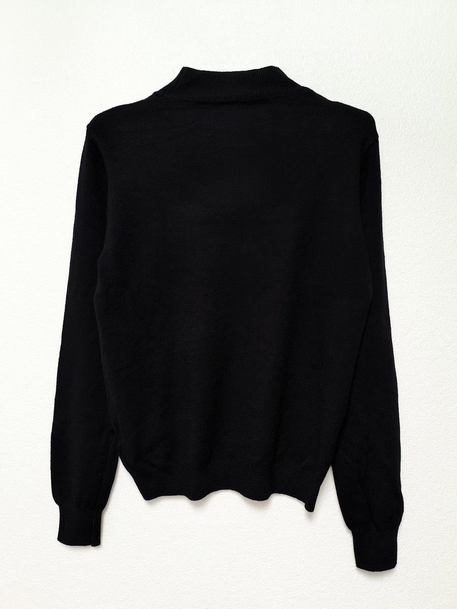 Liana | Women's Stand Collar Knit Sweater in Black