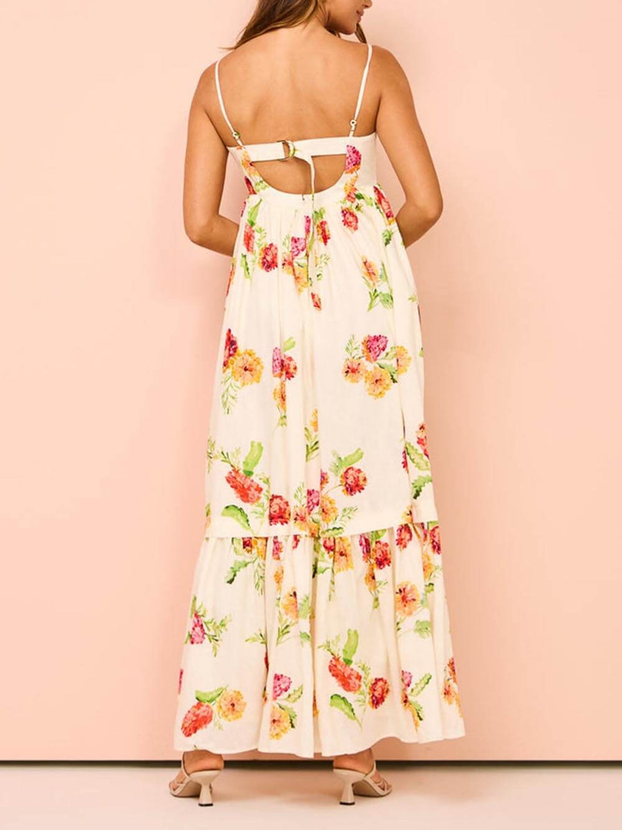 Liesbeth | Women's Casual Open Back Maxi Sundress
