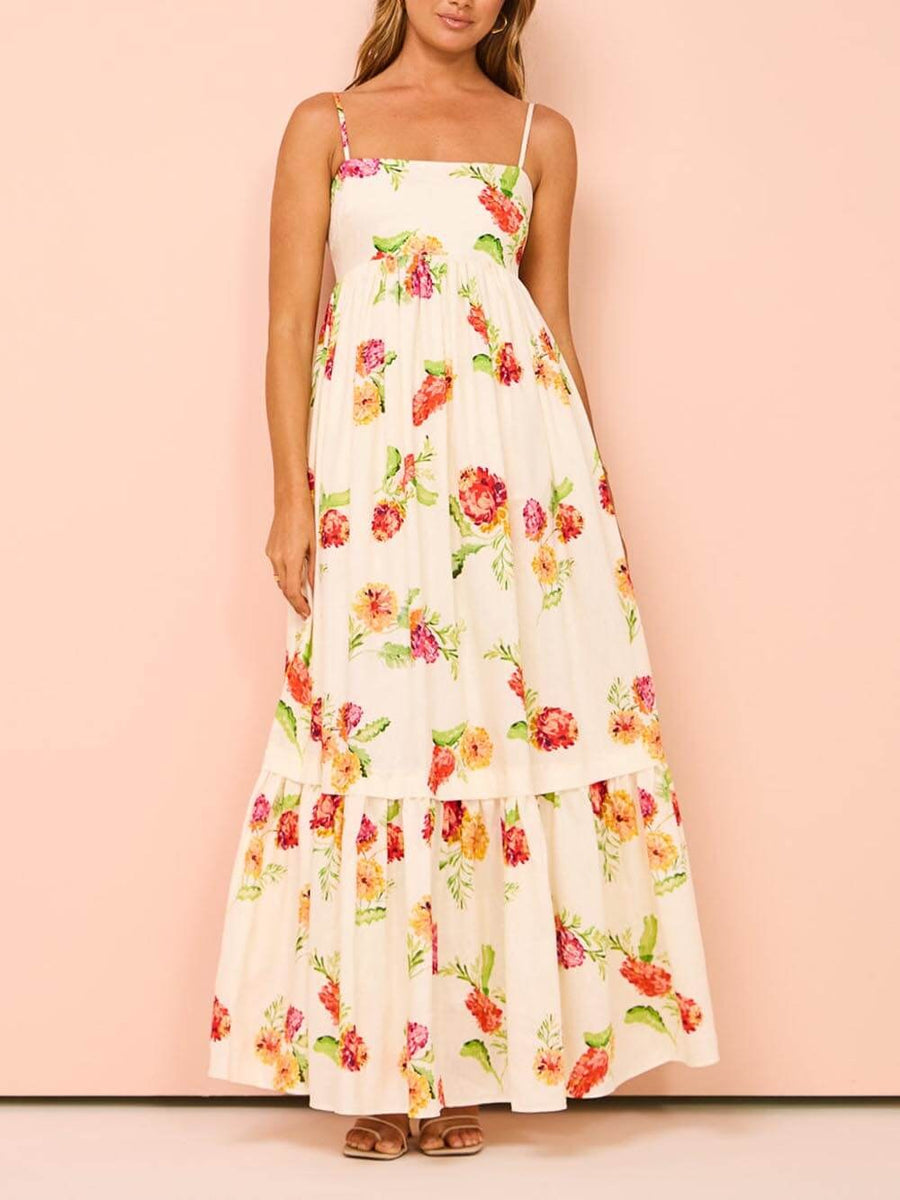 Liesbeth | Women's Casual Open Back Maxi Sundress