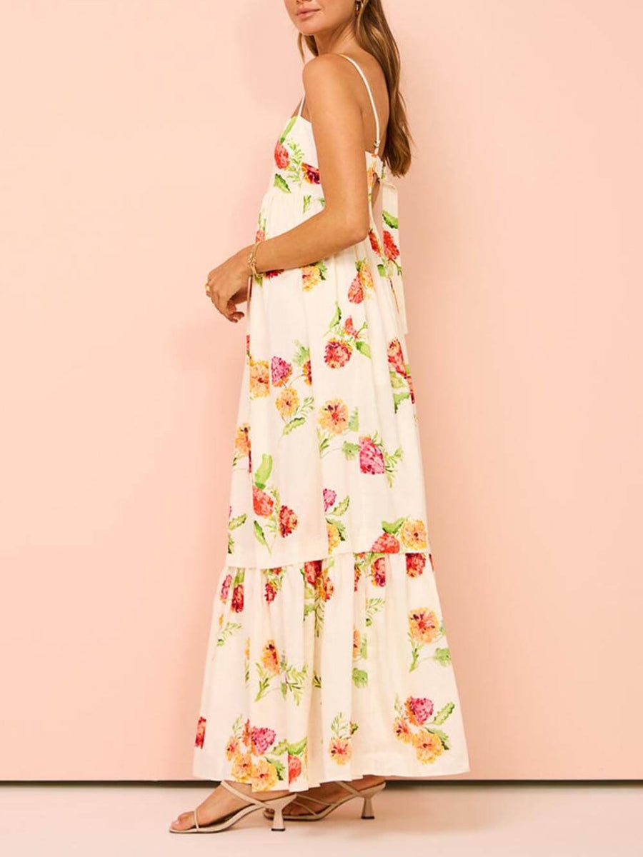 Liesbeth | Women's Casual Open Back Maxi Sundress
