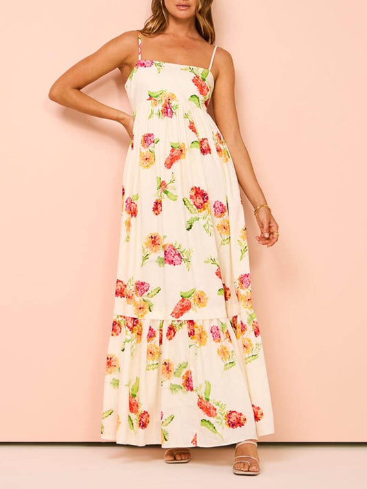 Liesbeth | Women's Casual Open Back Maxi Sundress