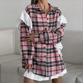 Lois | Women's Plaid Ruffle Blouse