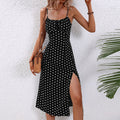Lois | Women's Polka Dot Midi Split Dress