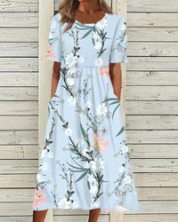 Lorena | Women's Printed Floral Midi Dress
