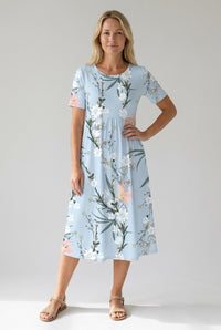 Lorena | Women's Printed Floral Midi Dress