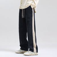 Loretta | Women's Textured Striped Casual Pants in Black