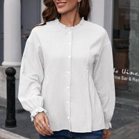 Lorinda | Women's Button Detail Ruffle Blouse