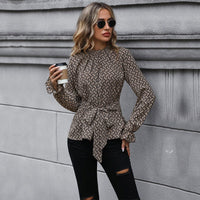 Lorraine | Women's Wrap Voluminous Chic Blouse in Khaki