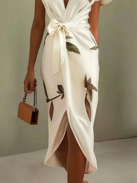 Lottie | Women's Printed Wrap Tie Waist Dress