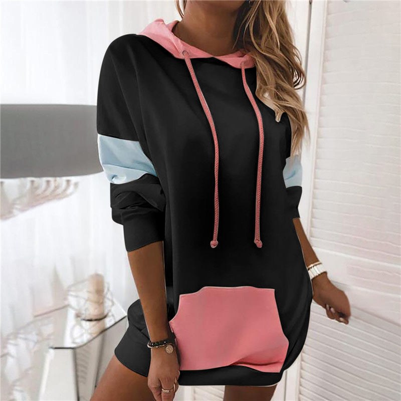 Louisa | Women's Pockets Hooded Dress – Casual Dress in Black