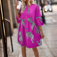 Lucille | Women's Dress – Casual Dress in Magenta