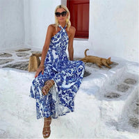 Lucretia | Women's Halter A-Line Maxi Sundress