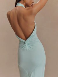 Ludmila | Women's Halter Open Back Maxi Sundress