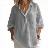 Luitgard | Women's Lightweight Blouse in Light Gray