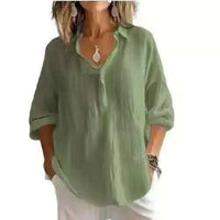 Luitgard | Women's Lightweight Blouse in Olive Green